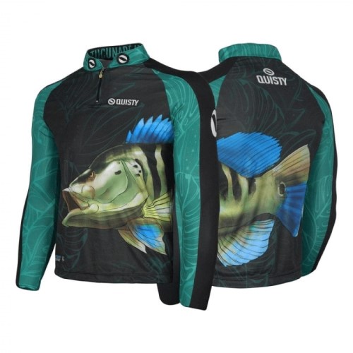 camisa de pesca plus size Camisa Pro Elite Tucunaré Azul